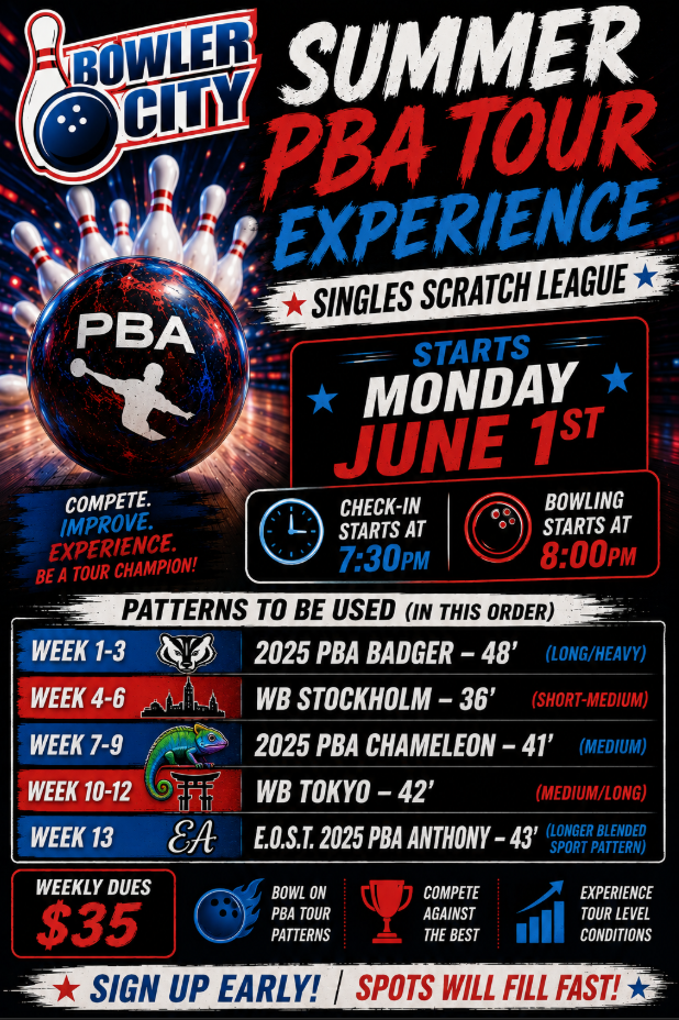2026 Summer PBA Tour Experience @ Bowler City: Participation Fee